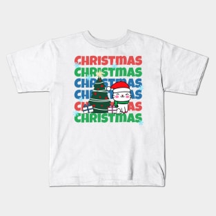 Cat kawaii Christmas Kids T-Shirt